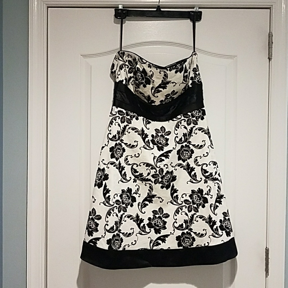 White House Black Market strapless dress.